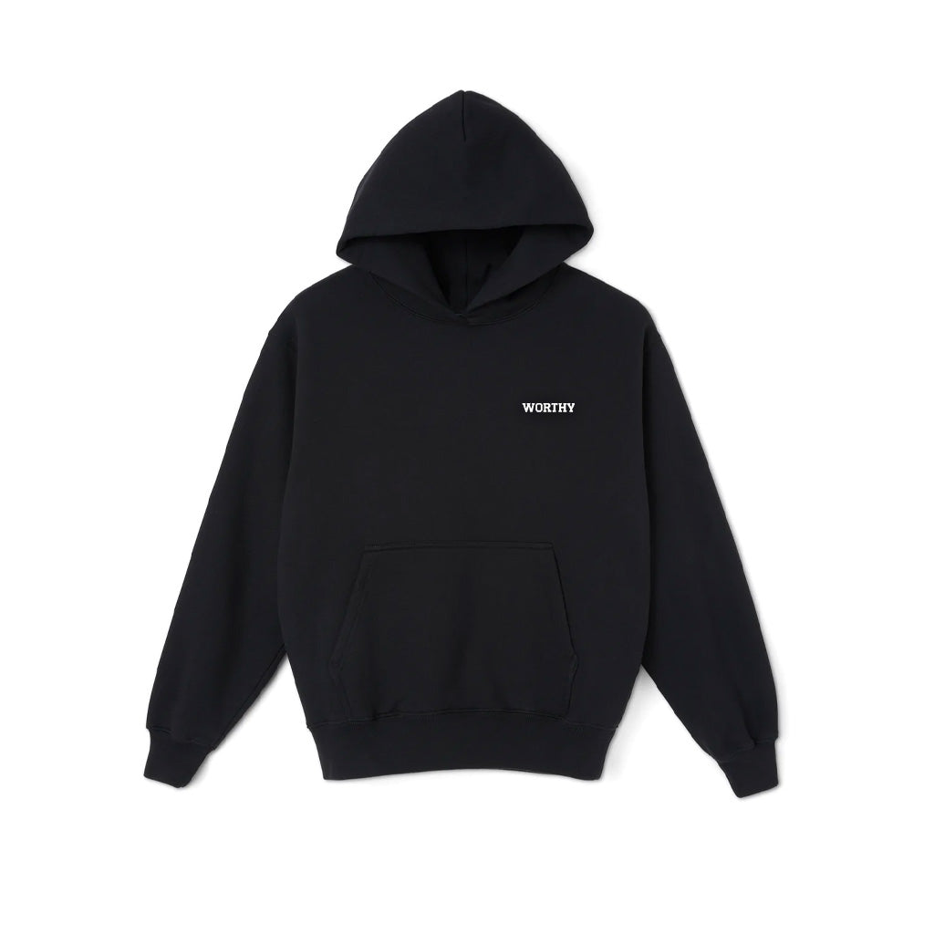 Hoody, Black Small Text Left