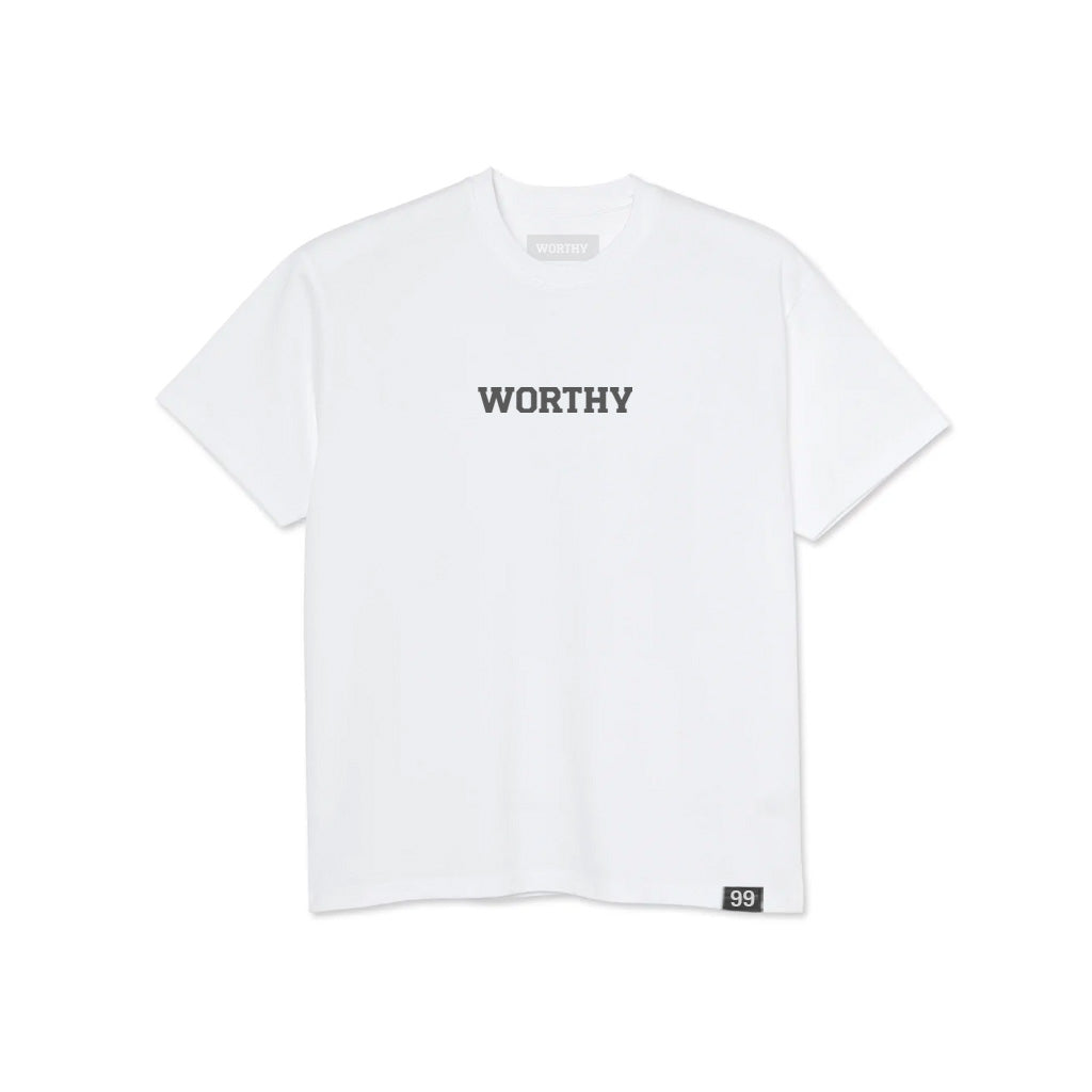 Tee White: Black Sm Text